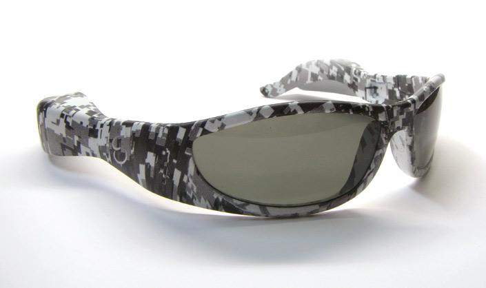 Digital Snow Camo EEShades Sunglasses that Protect Your Ears